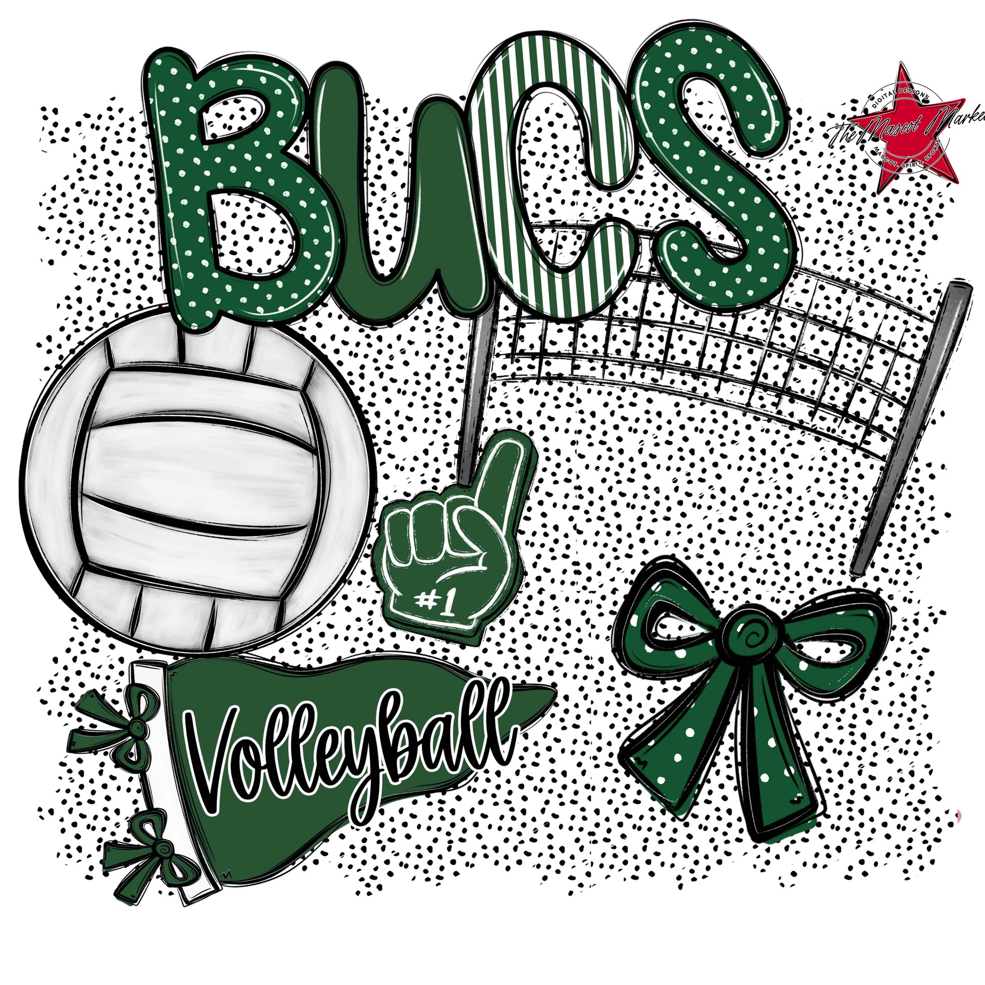 Bucs Volleyball Spirit-Green