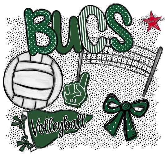 Bucs Volleyball Spirit-Green