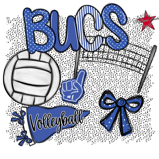 Bucs Volleyball Spirit-Off Blue