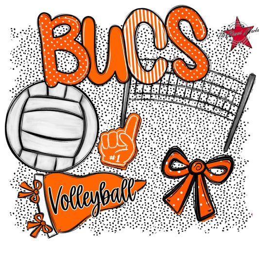 Bucs Volleyball Spirit-Orange