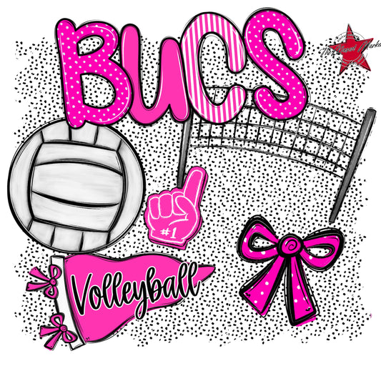 Bucs Volleyball Spirit-Pink