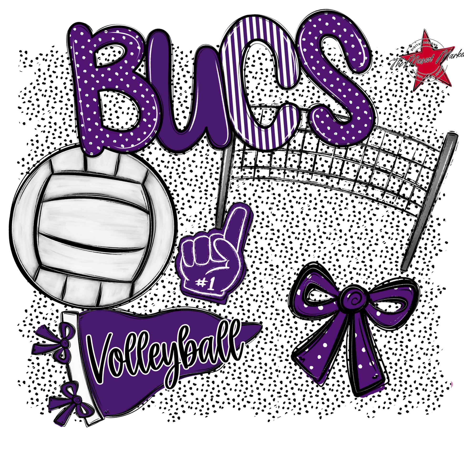 Bucs Volleyball Spirit-Purple