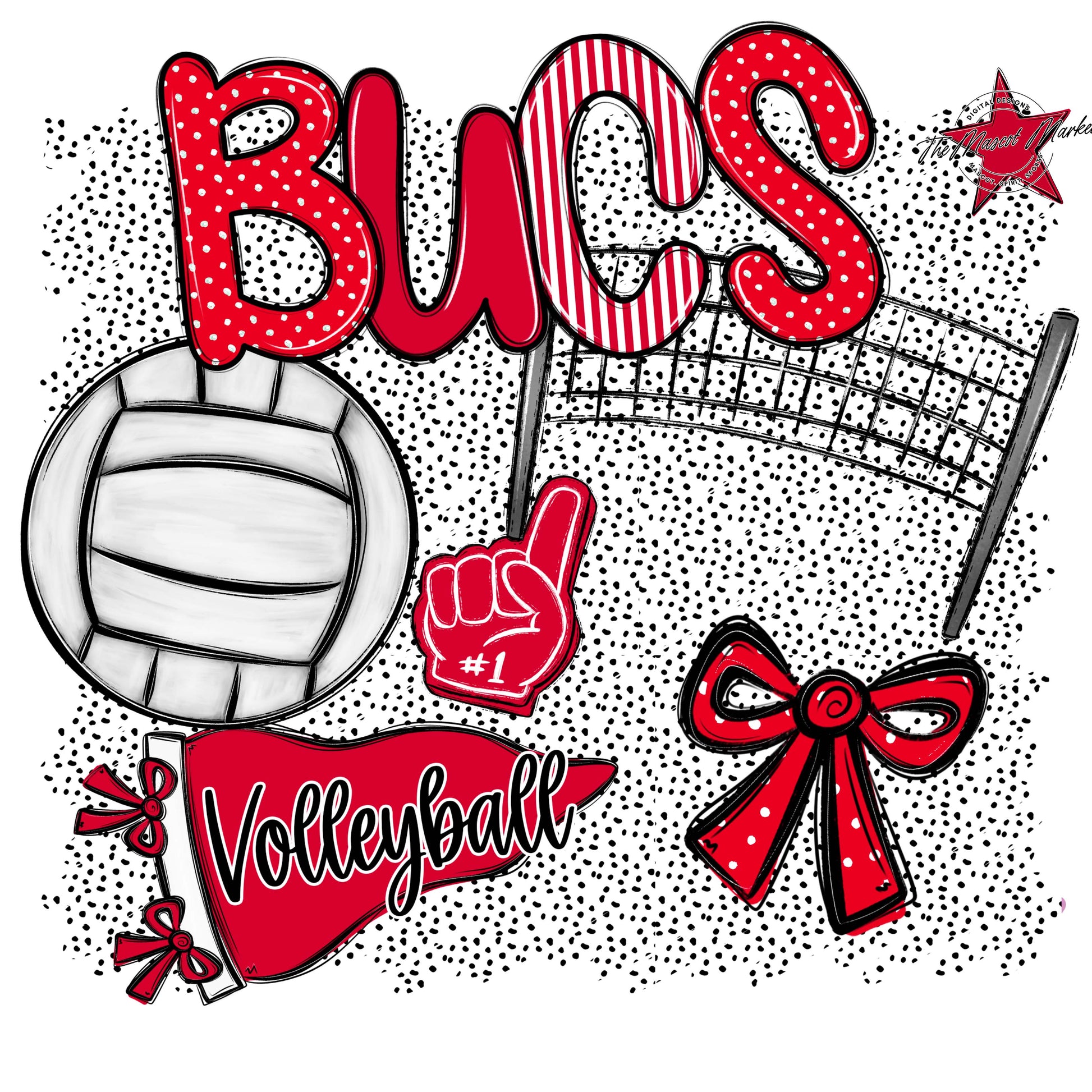 Bucs Volleyball Spirit-Red
