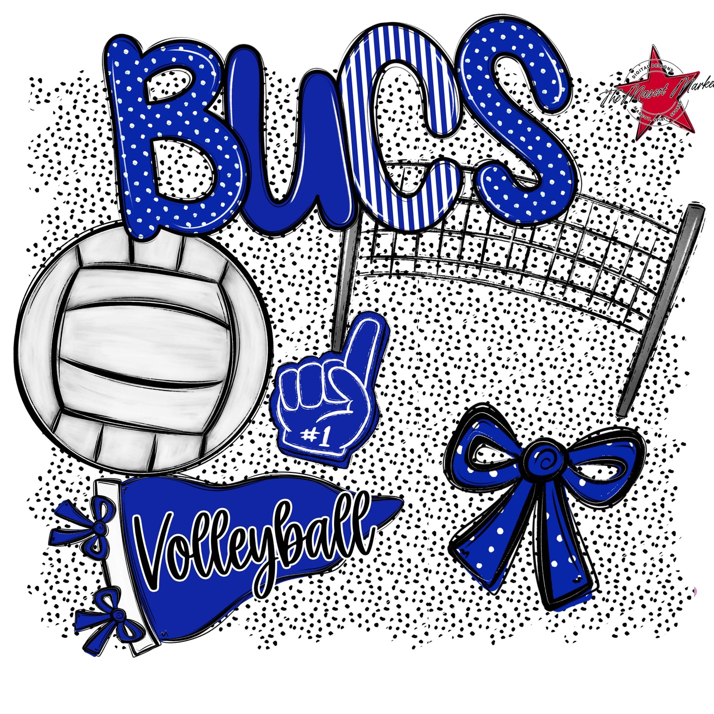 Bucs Volleyball Spirit-Royal Blue