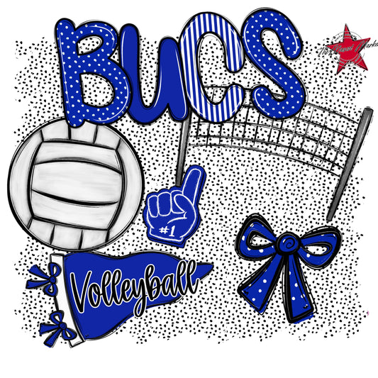 Bucs Volleyball Spirit-Royal Blue