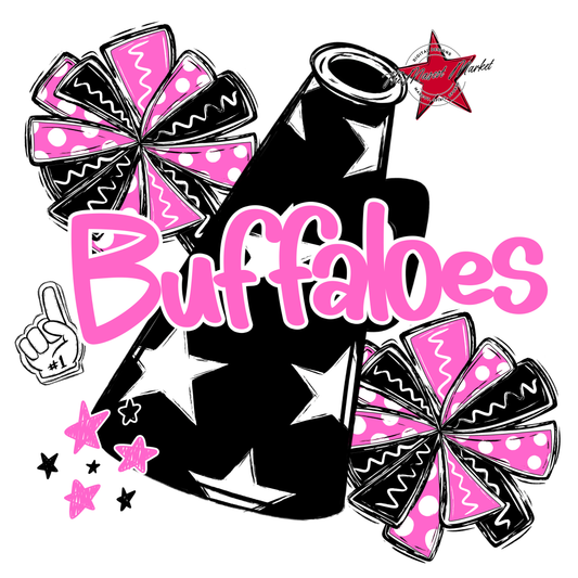 Buffaloes Alpha Megaphone Design-Baby Pink