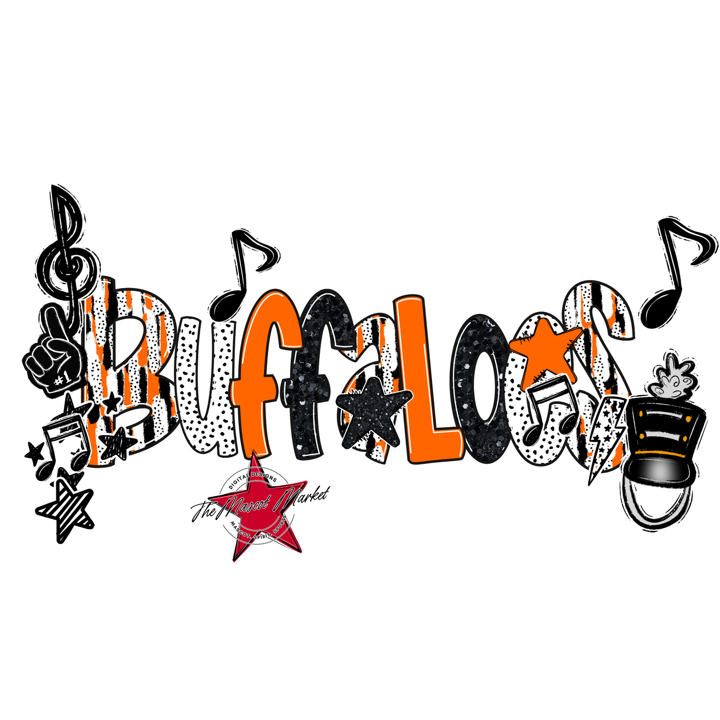 Buffaloes Band Scrape-Orange