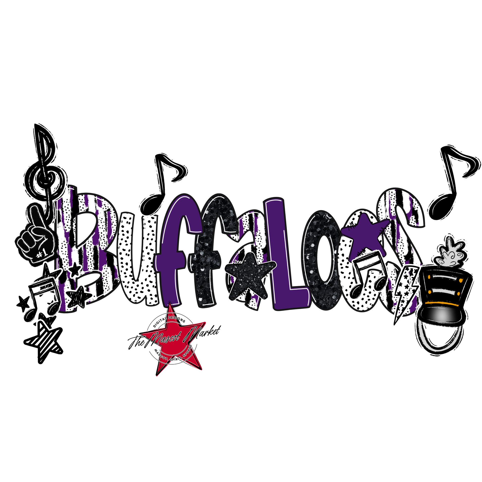 Buffaloes Band Scrape-Purple