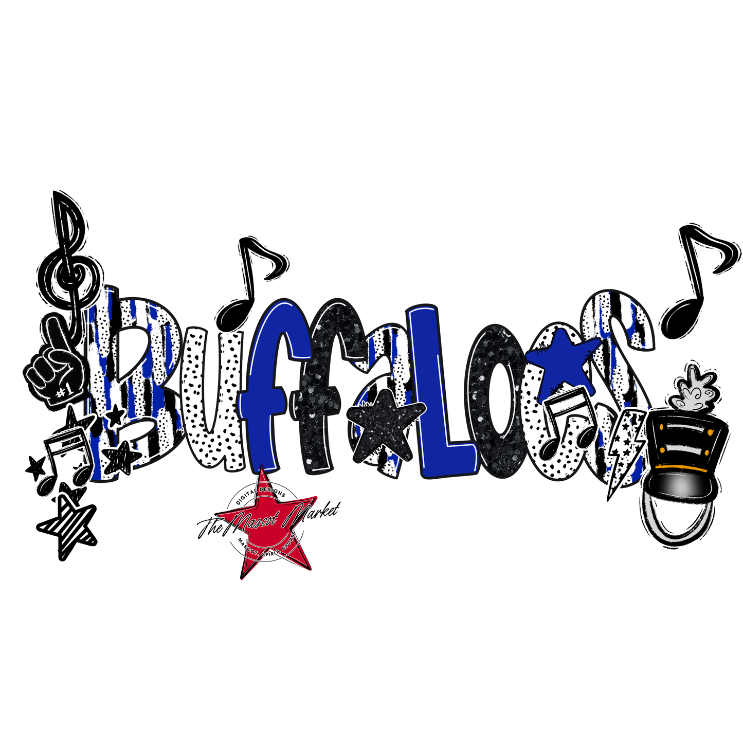 Buffaloes Band Scrape-Royal Blue