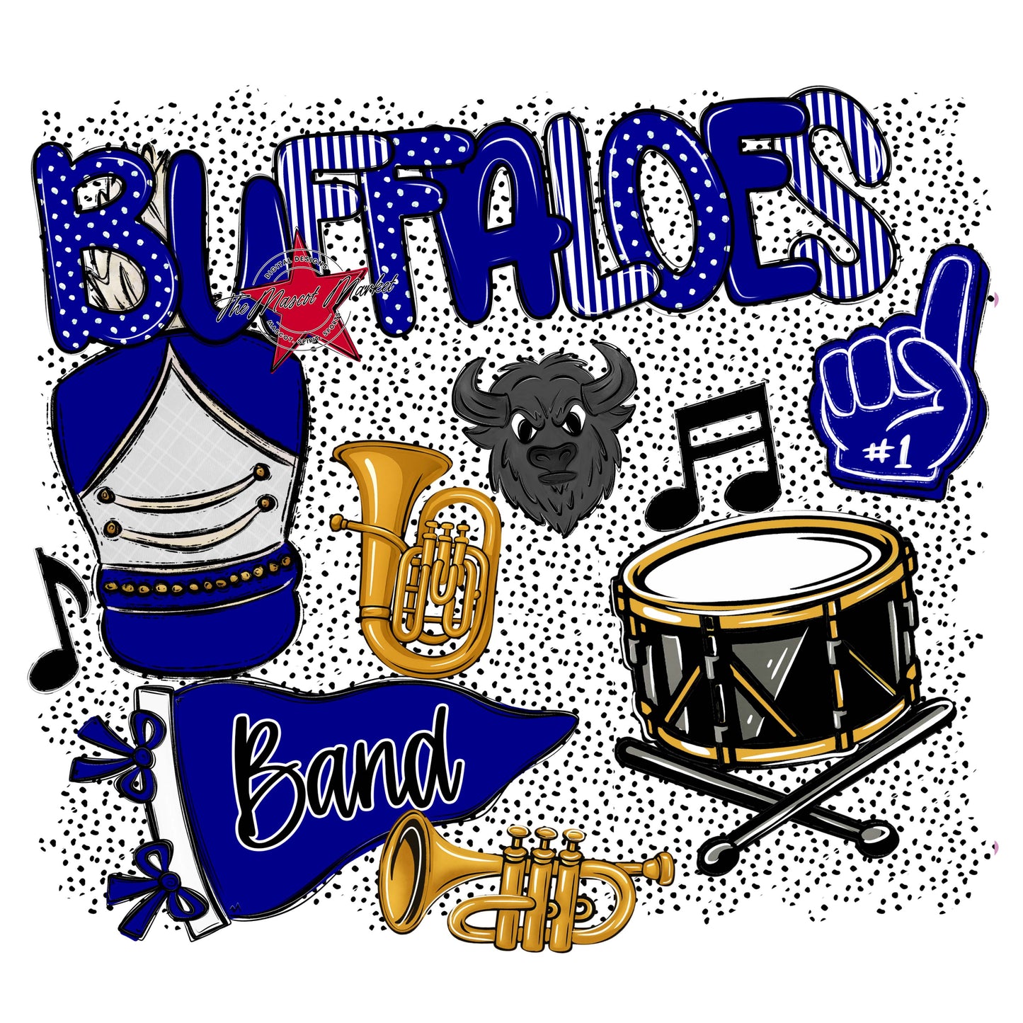 Buffaloes Band Spirit-Blue