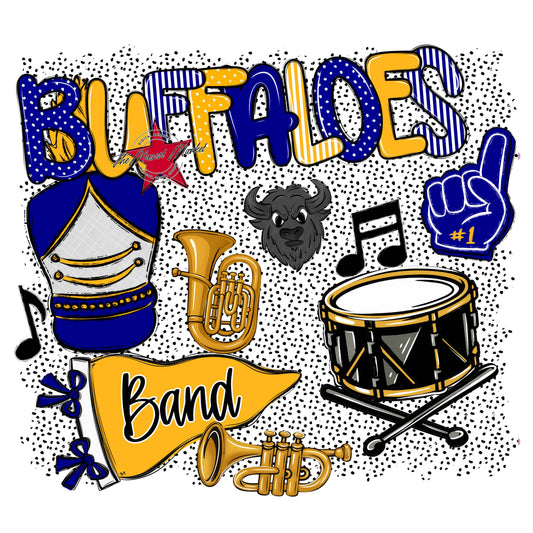Buffaloes Band Spirit-Blue & Yellow
