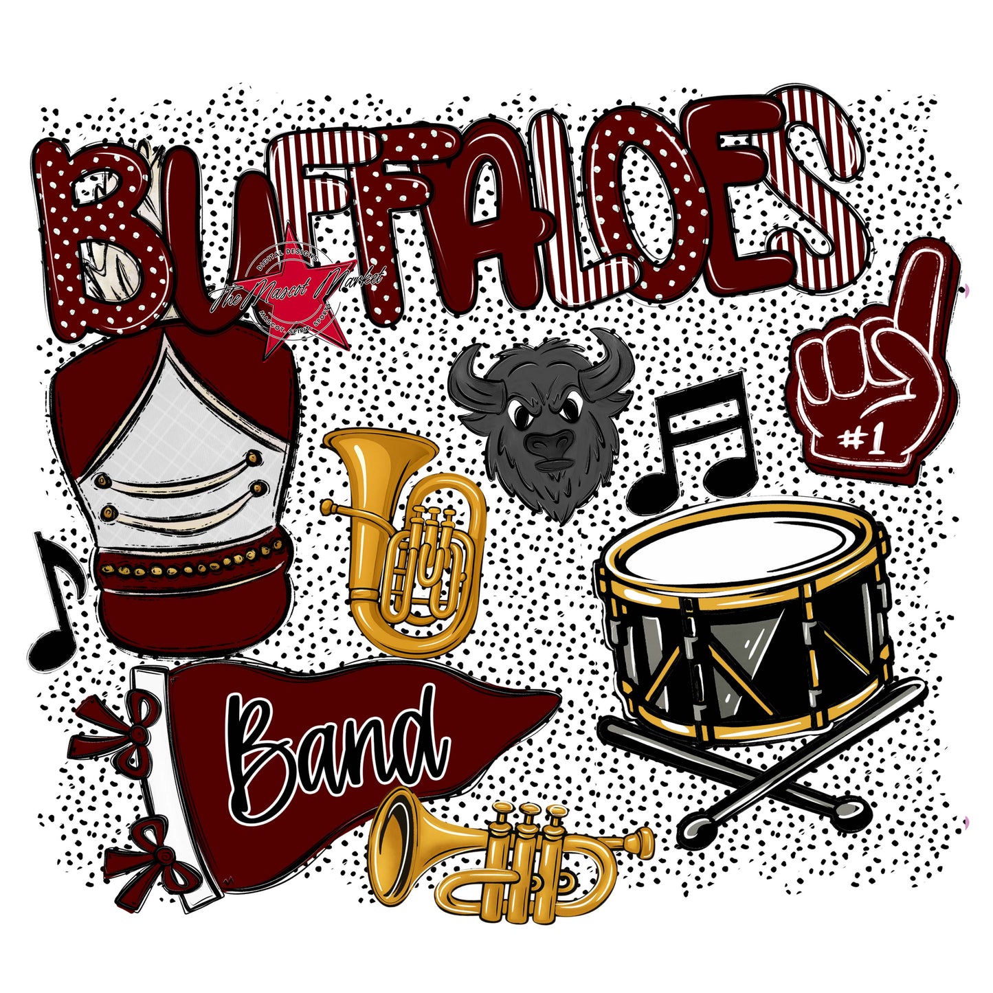 Buffaloes Band Spirit-Maroon