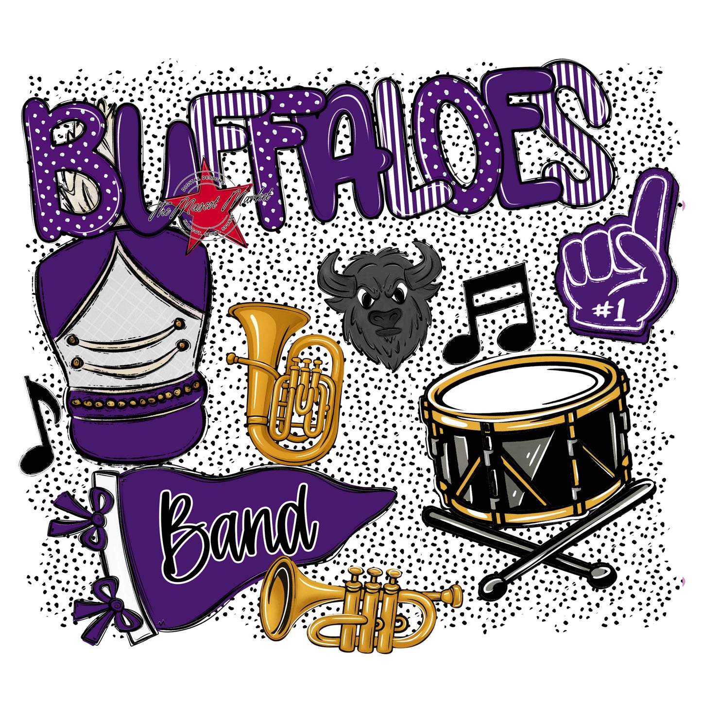 Buffaloes Band Spirit-Purple