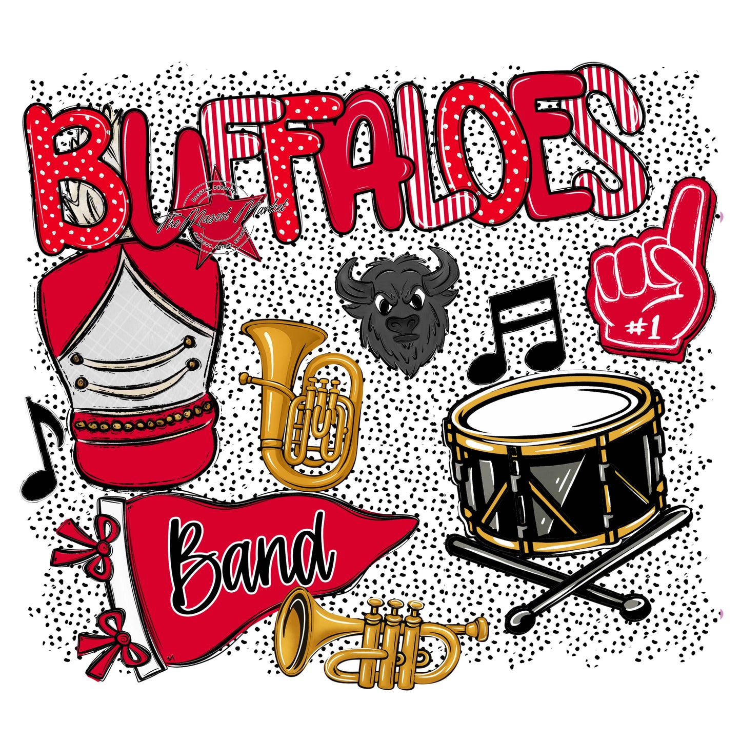 Buffaloes Band Spirit-Red