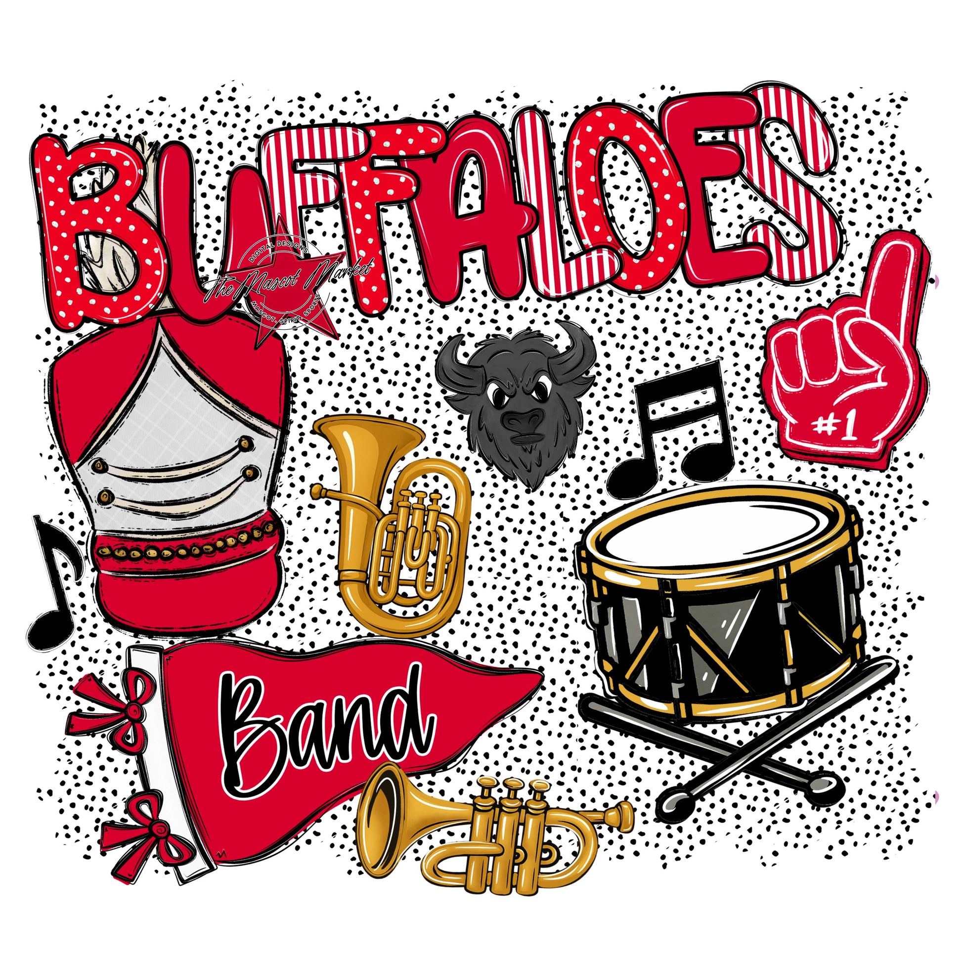 Buffaloes Band Spirit-Red