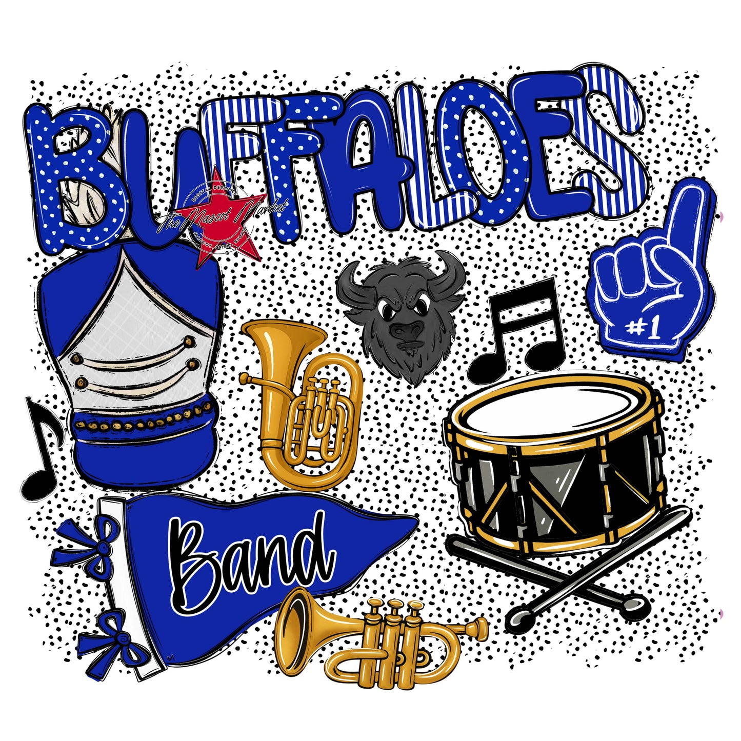 Buffaloes Band Spirit-Royal Blue