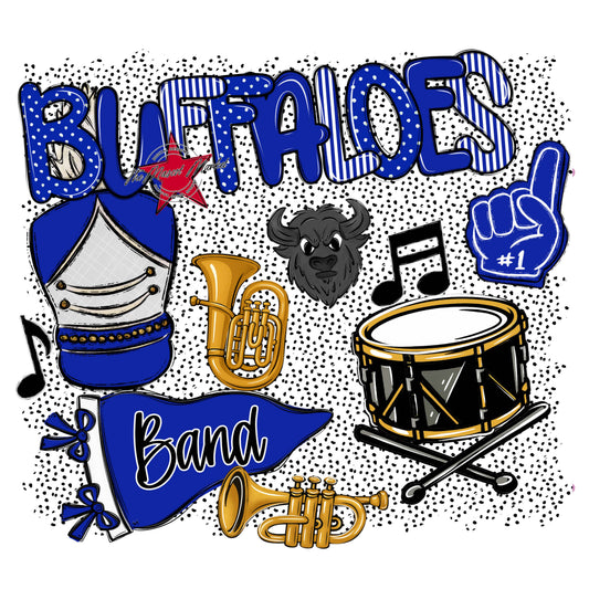 Buffaloes Band Spirit-Royal Blue