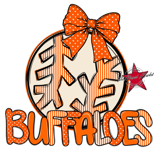 Buffaloes Baseball-Softball Spirit Design-Orange