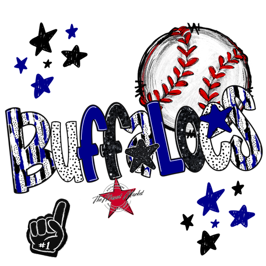 Buffaloes Baseball Scrape-Blue