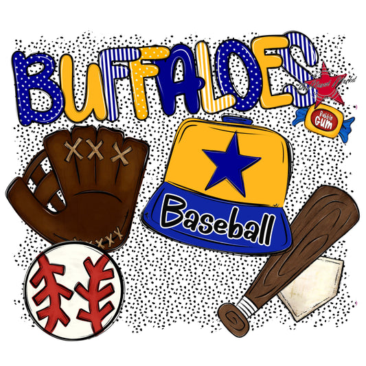 Buffaloes Baseball Spirit-Blue & Yellow