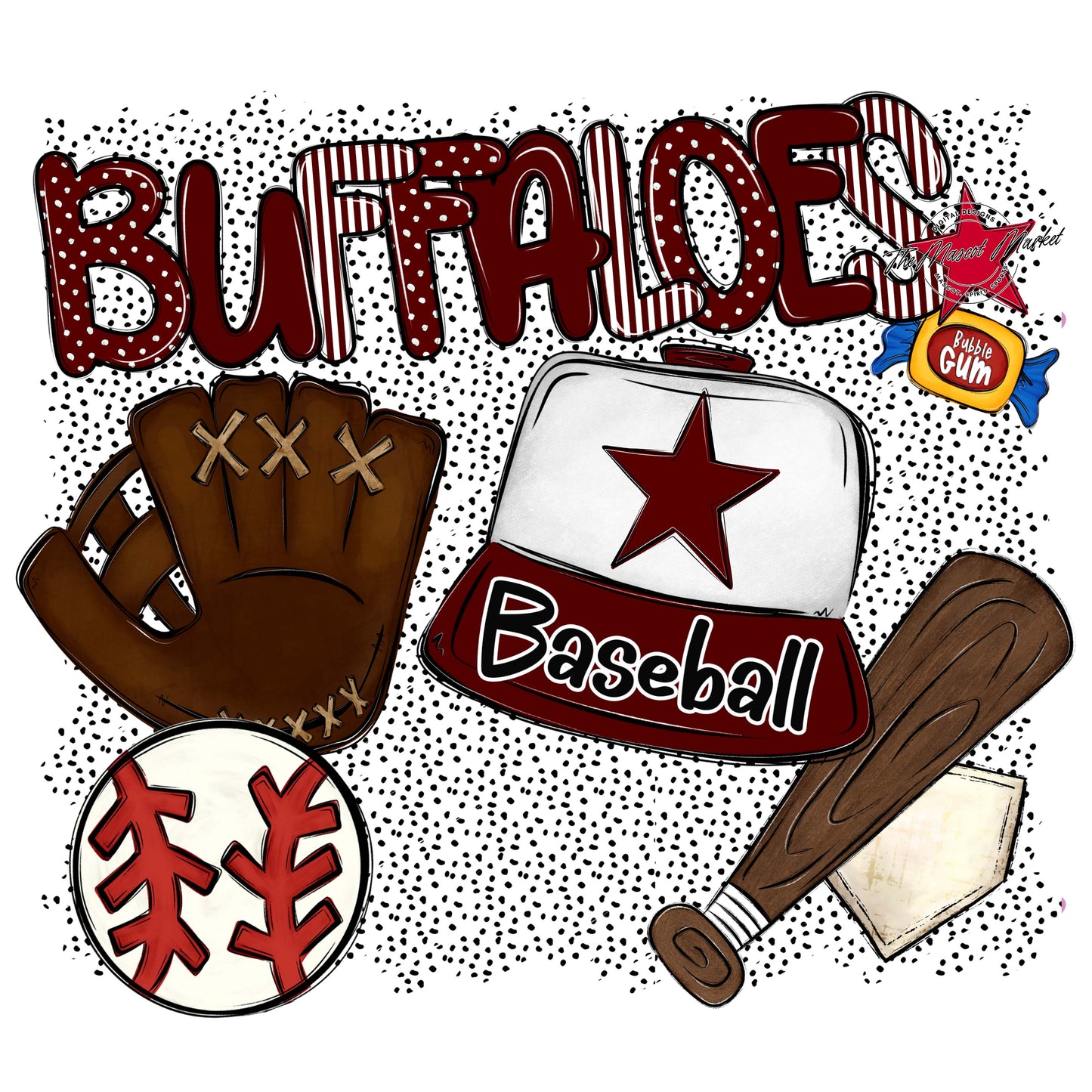 Buffaloes Baseball Spirit-Maroon