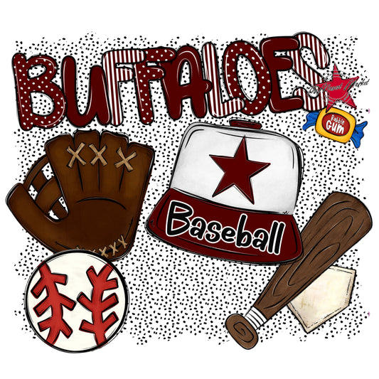 Buffaloes Baseball Spirit-Maroon