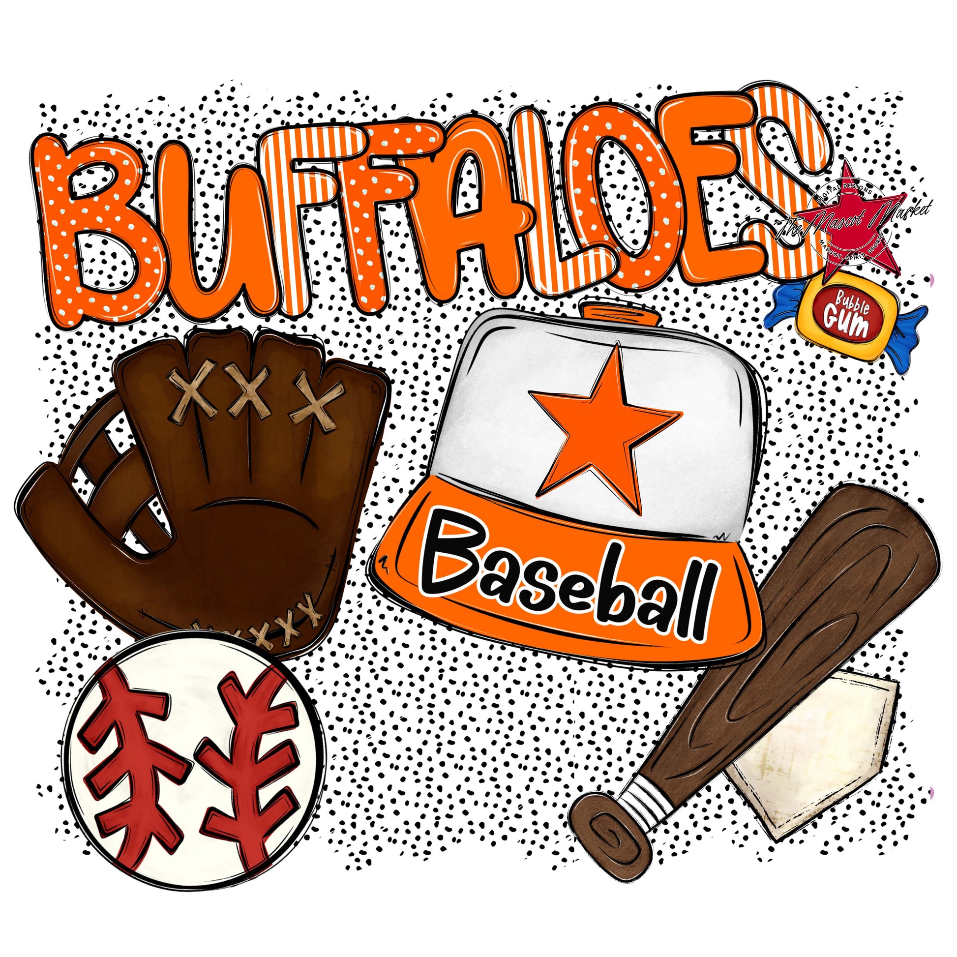 Buffaloes Baseball Spirit-Orange
