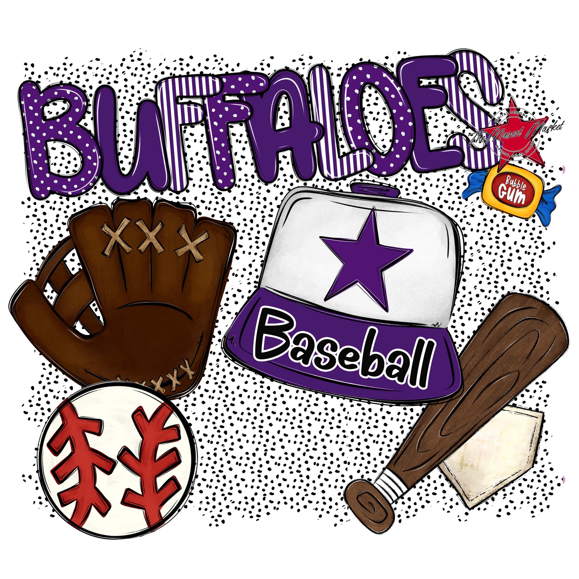 Buffaloes Baseball Spirit-Purple