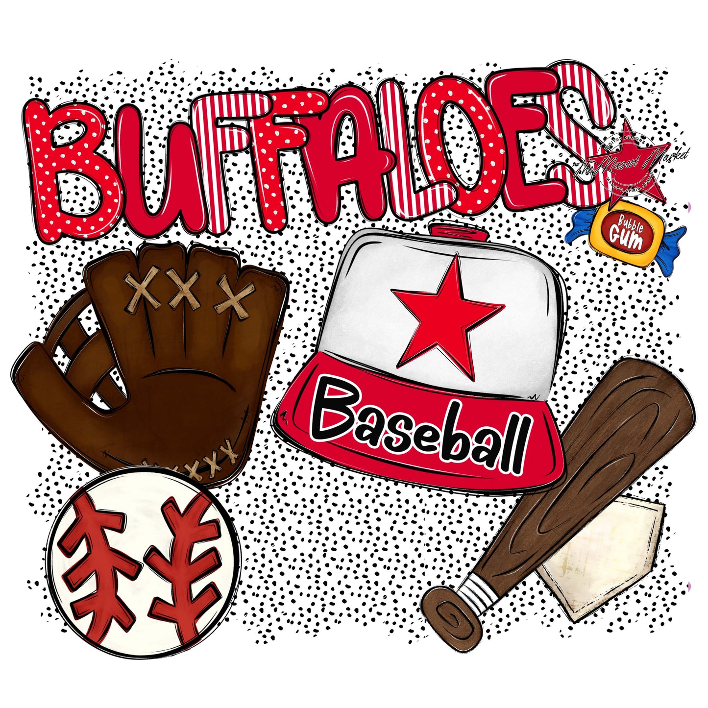 Buffaloes Baseball Spirit-Red