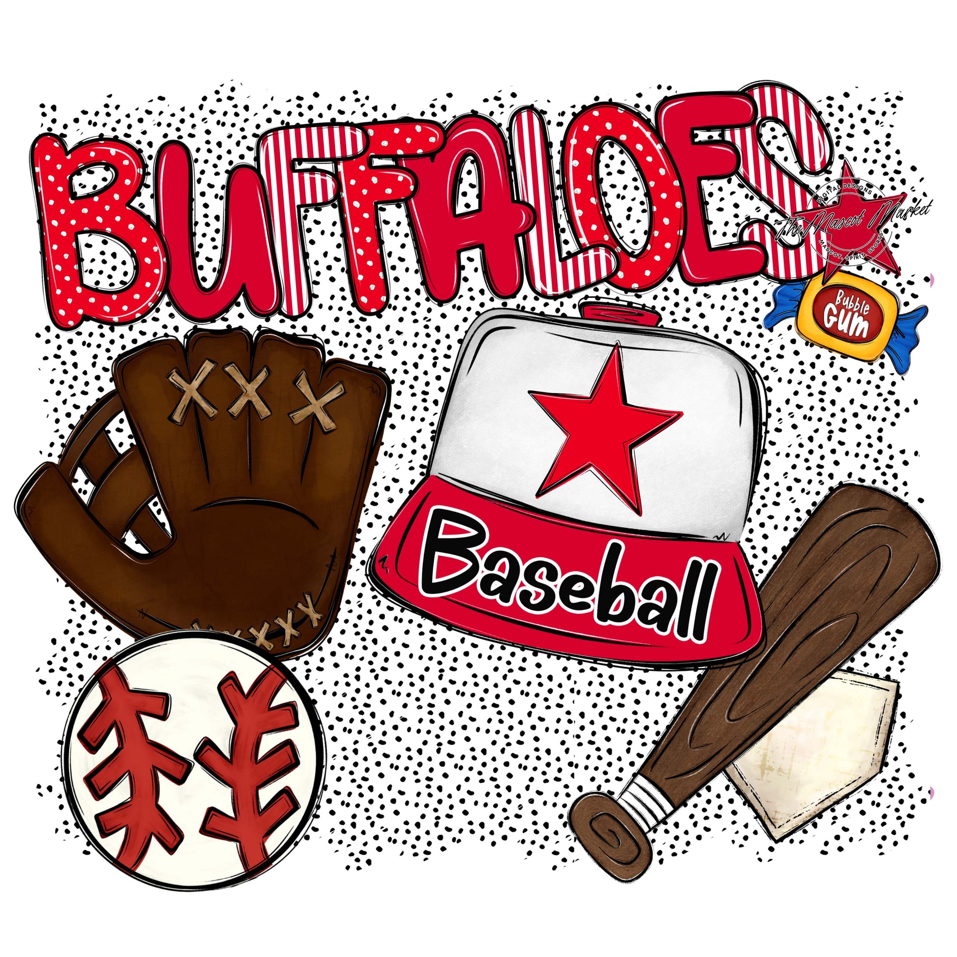 Buffaloes Baseball Spirit-Red