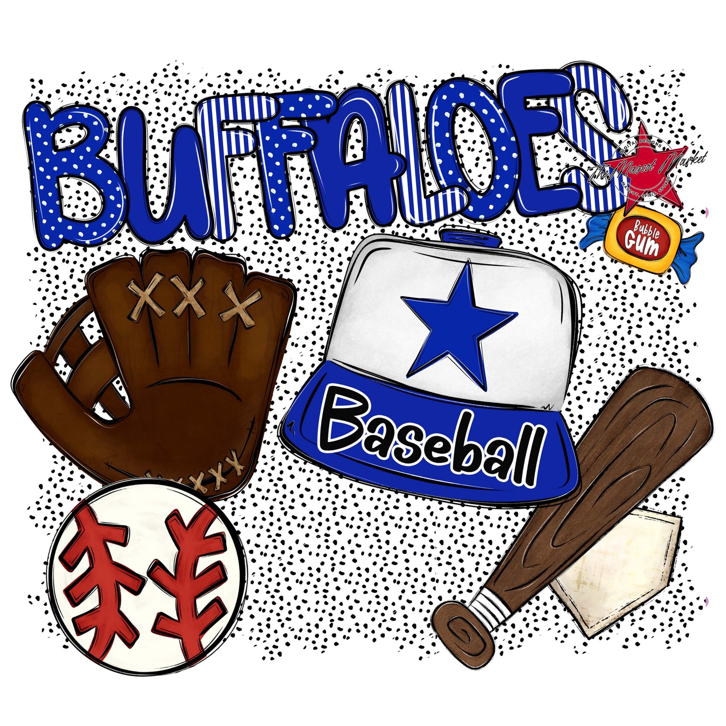 Buffaloes Baseball Spirit-Royal Blue