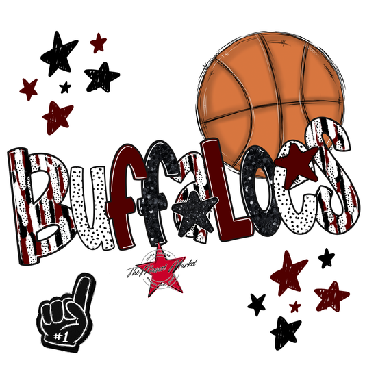 Buffaloes Basketball Scrape-Maroon