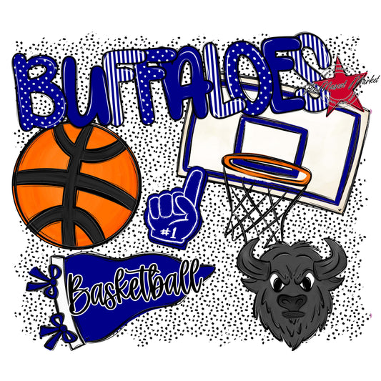 Buffaloes Basketball Spirit-Blue