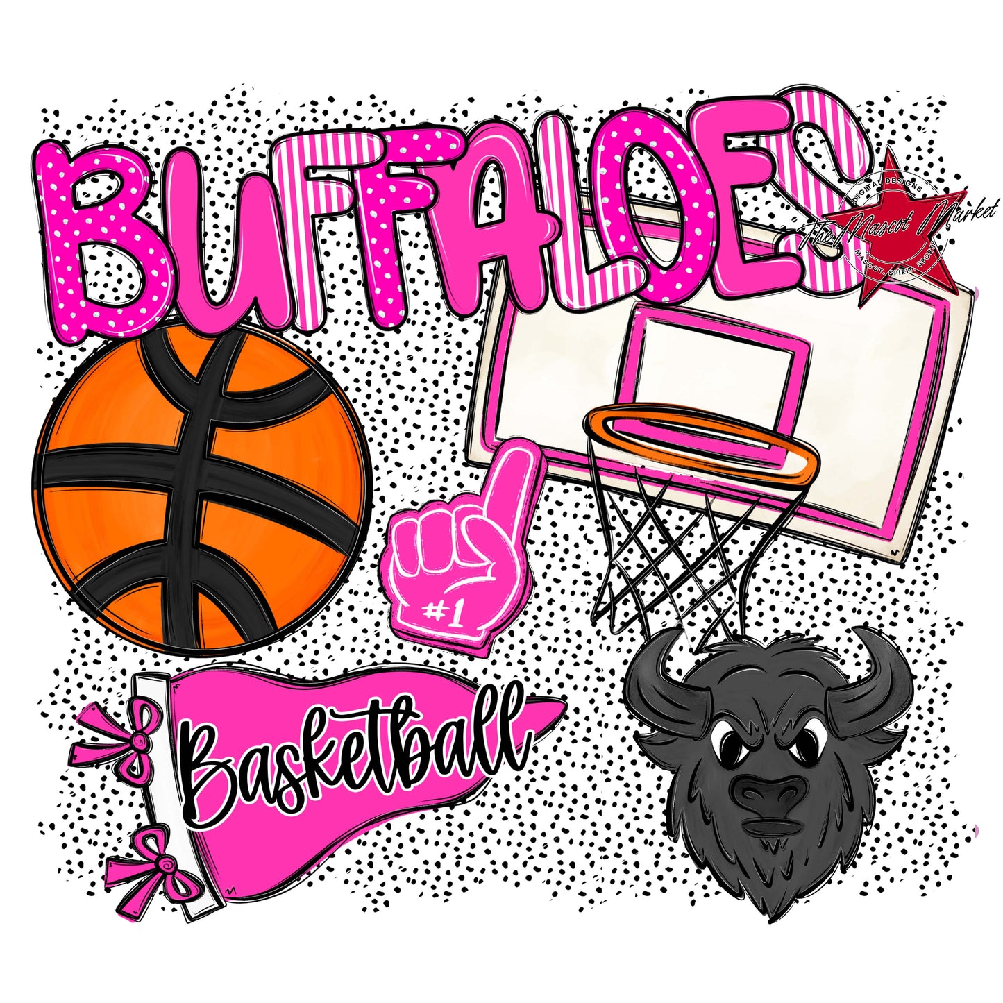 Buffaloes Basketball Spirit-Pink
