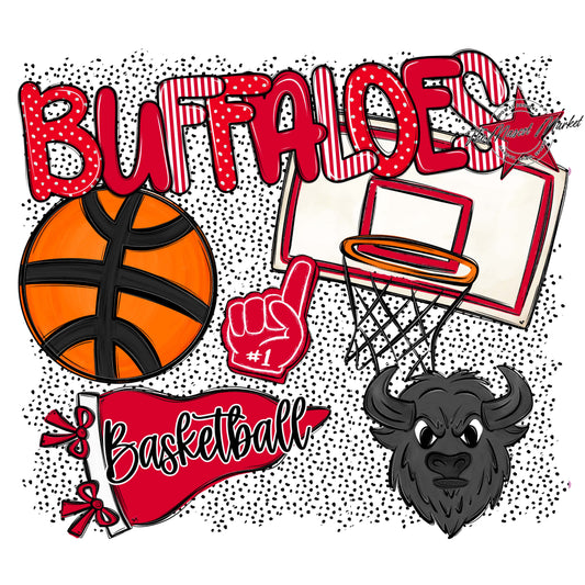 Buffaloes Basketball Spirit-Red