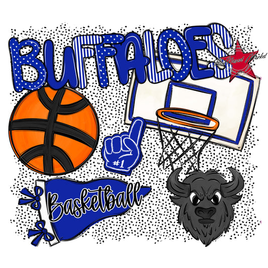 Buffaloes Basketball Spirit-Royal Blue
