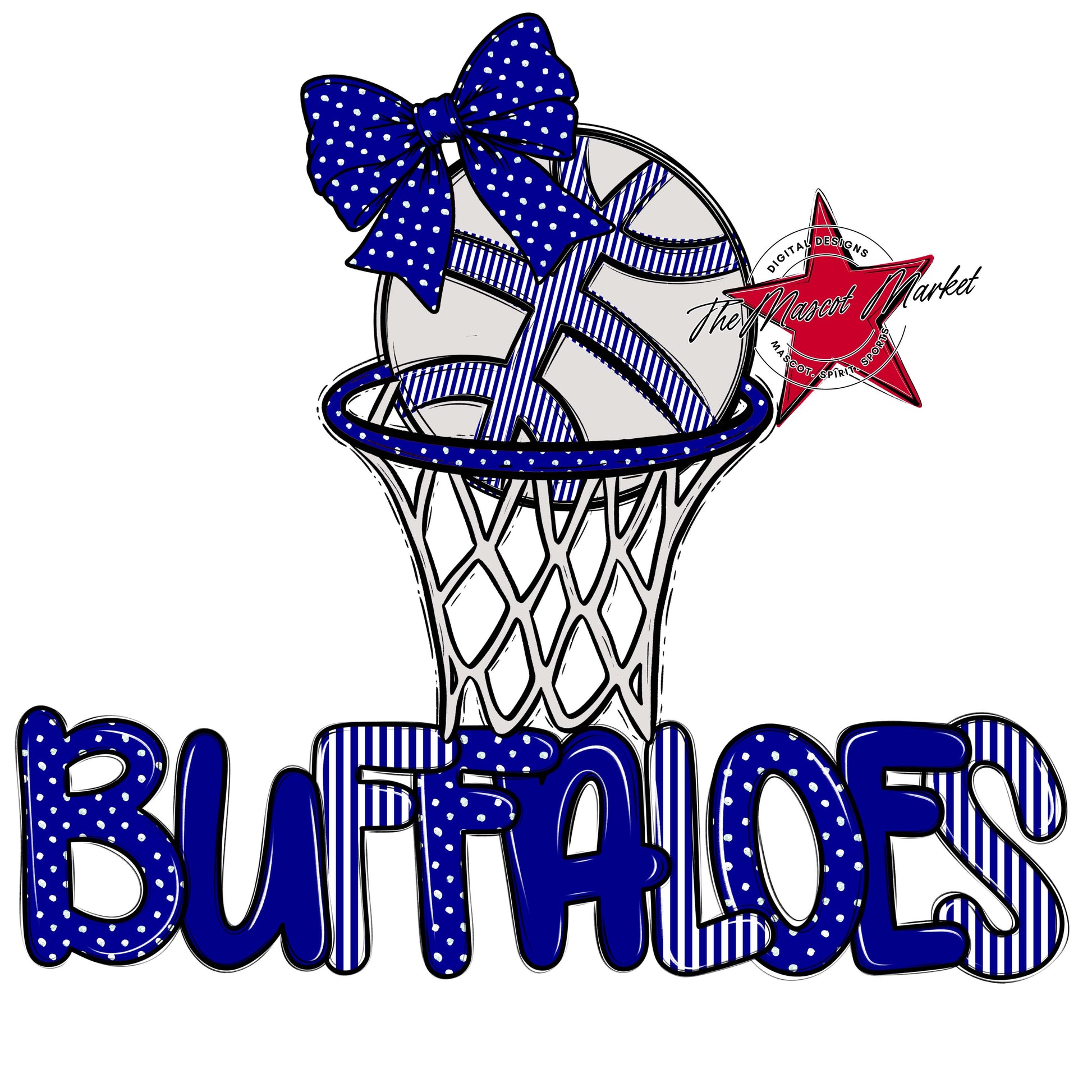 Buffaloes Basketball Spirit Design-Blue