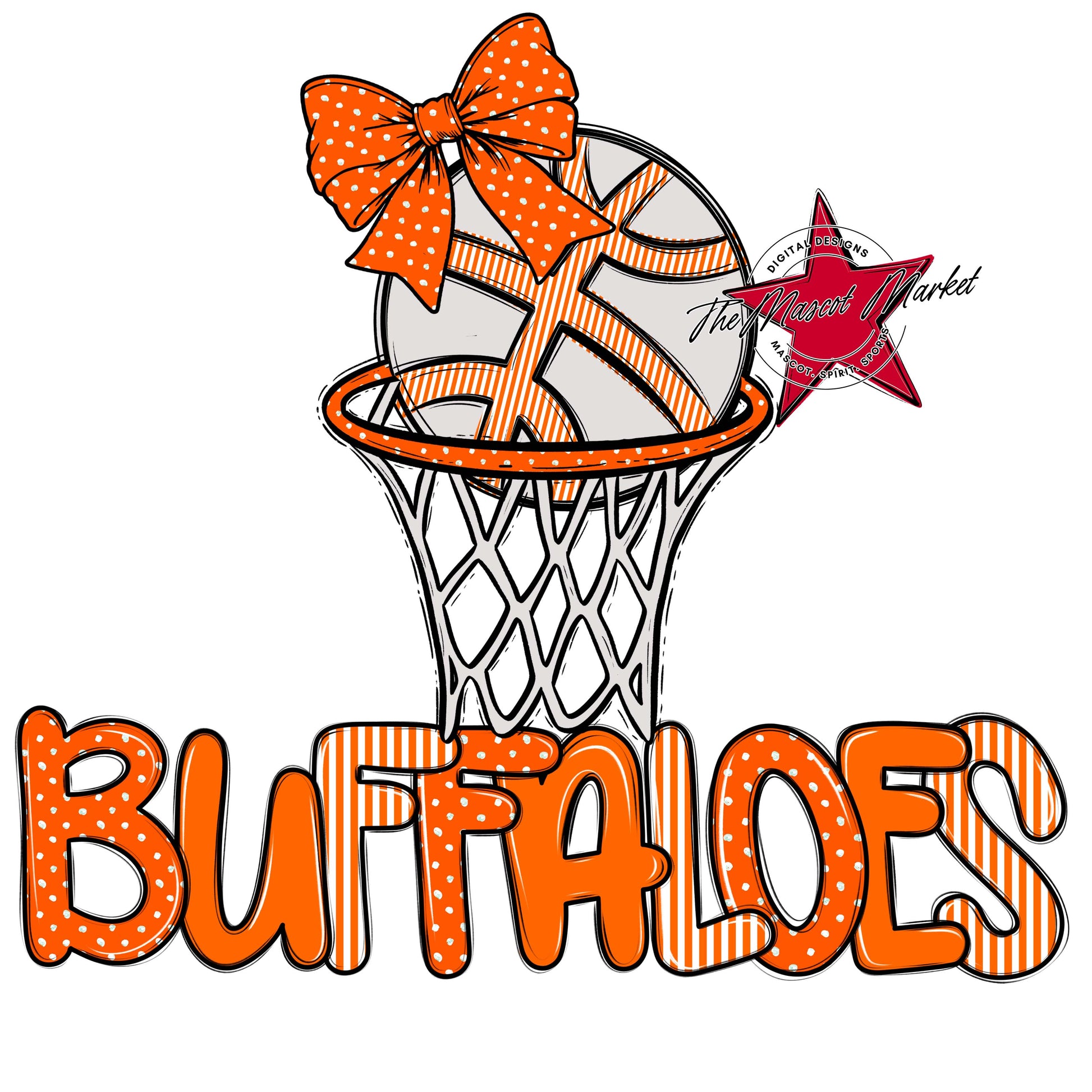 Buffaloes Basketball Spirit Design-Orange