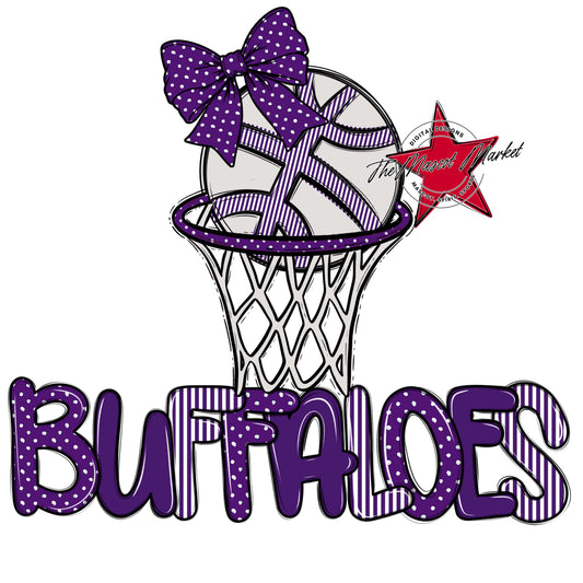 Buffaloes Basketball Spirit Design-Purple