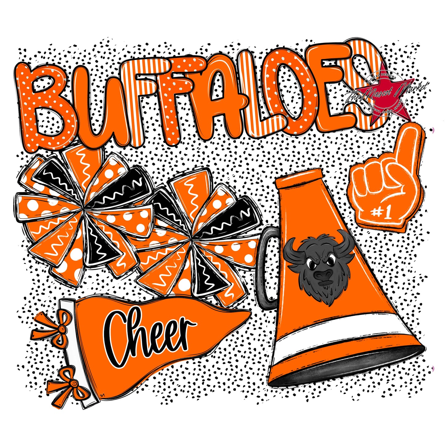 Buffaloes Cheer Spirit-Orange