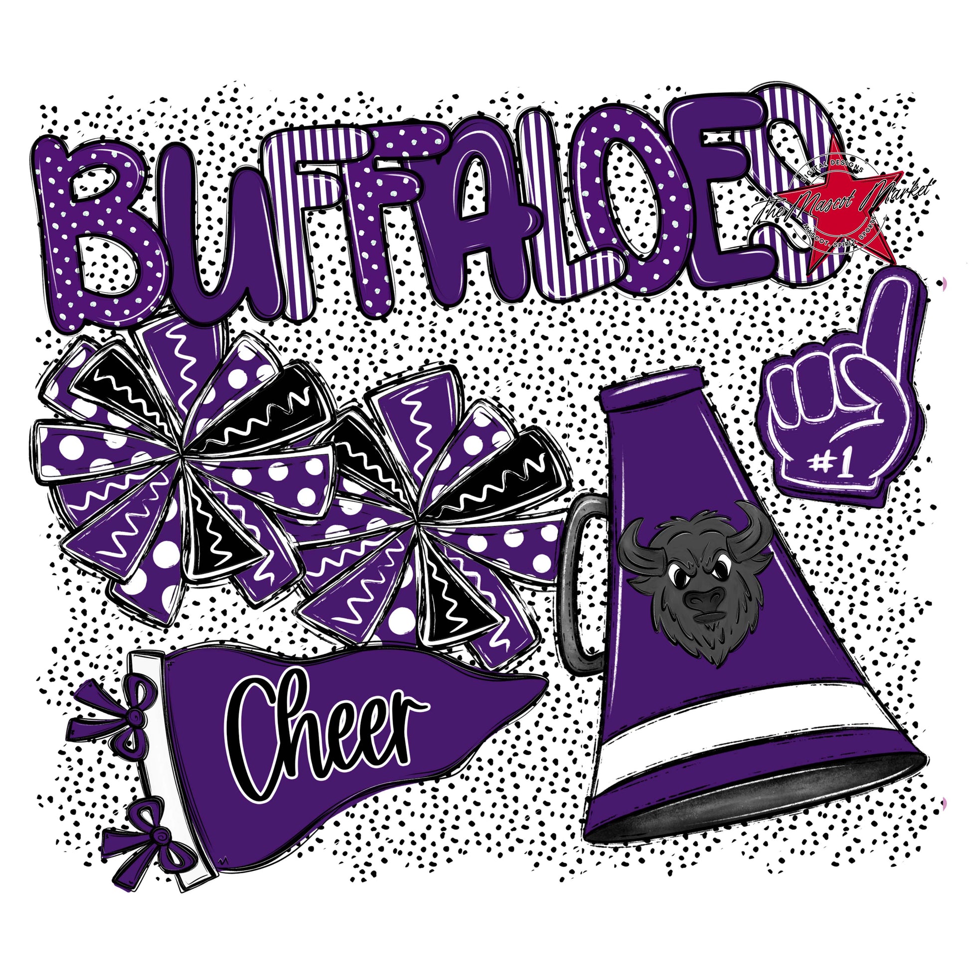 Buffaloes Cheer Spirit-Purple