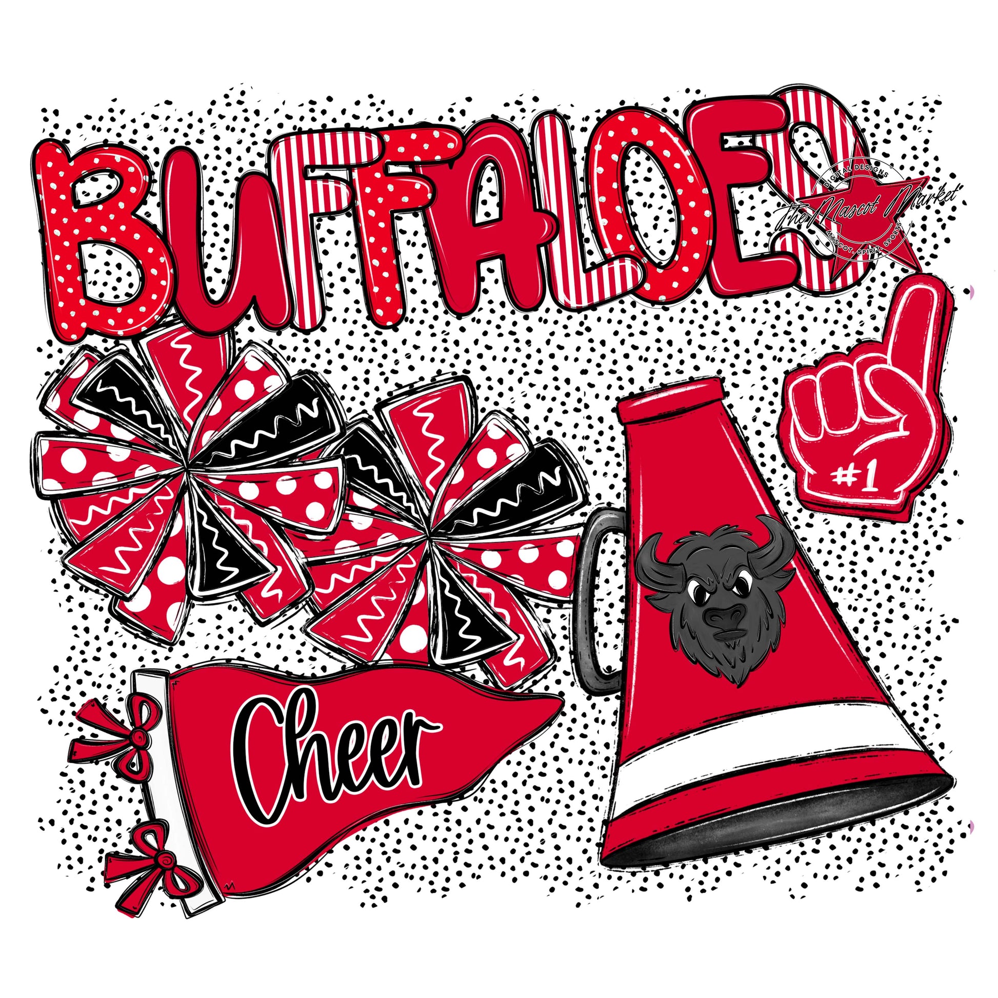 Buffaloes Cheer Spirit-Red