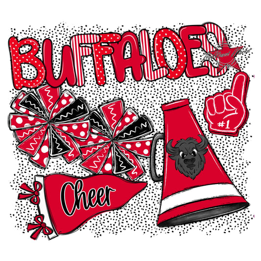 Buffaloes Cheer Spirit-Red