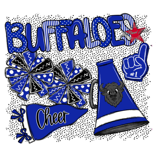 Buffaloes Cheer Spirit-Royal Blue