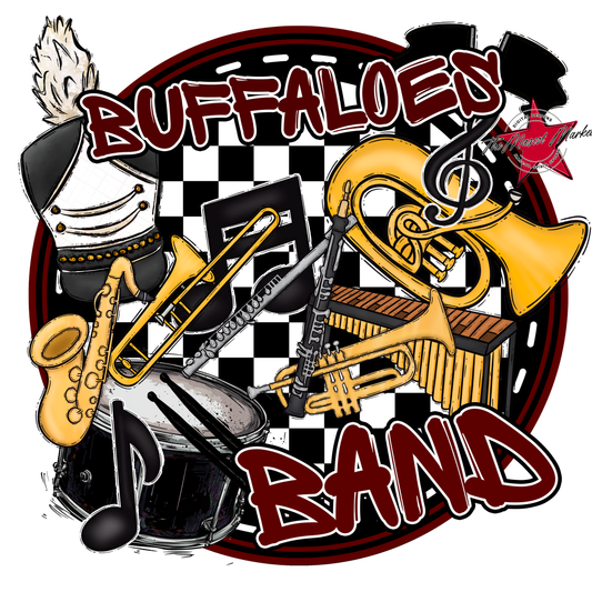 Buffaloes Circle Band Design-Maroon