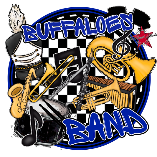 Buffaloes Circle Band Design-Royal Blue