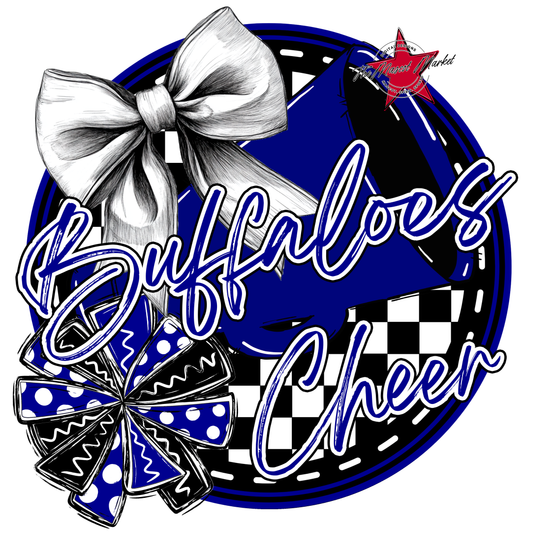 Buffaloes Circle Cheer Design-Blue