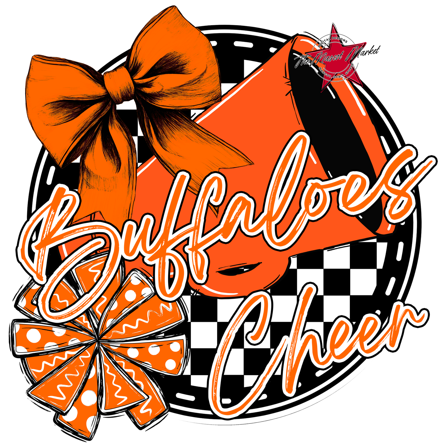 Buffaloes Circle Cheer Design-Orange