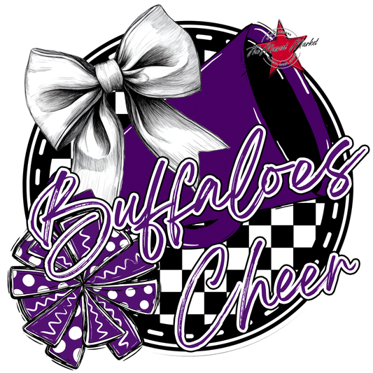 Buffaloes Circle Cheer Design-Purple
