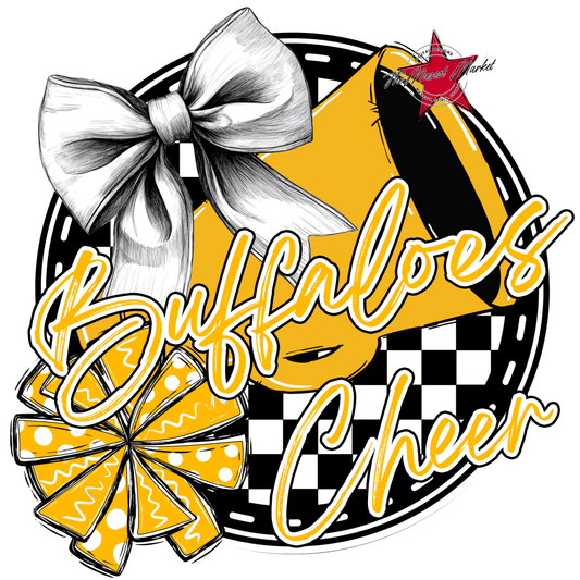 Buffaloes Circle Cheer Design-Yellow